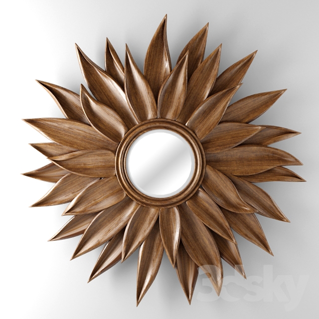 The mirror in the frame Nouveau Peony (Peon) 3DS Max - thumbnail 3