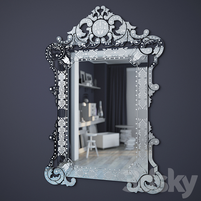 Venetian mirror “Margery” 3ds Max - thumbnail 1