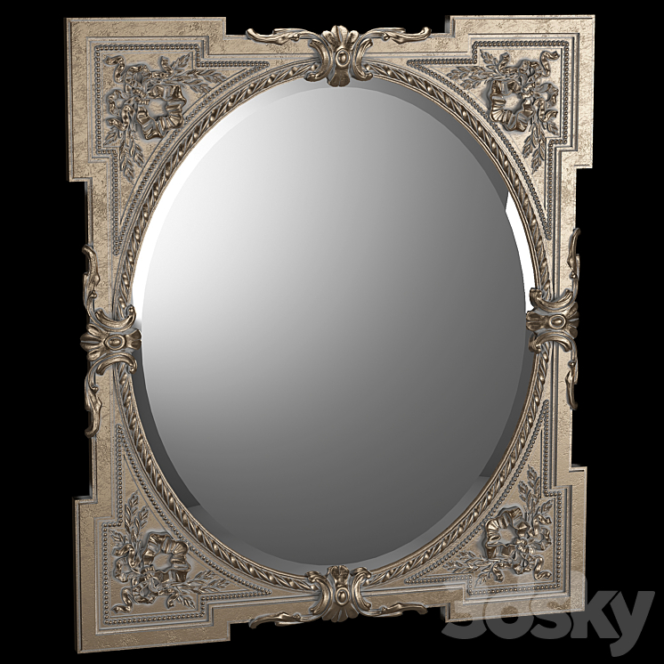 victorian mirror 3DS Max - thumbnail 1