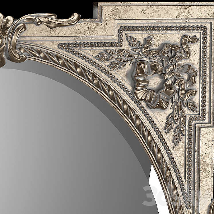 victorian mirror 3DS Max - thumbnail 2