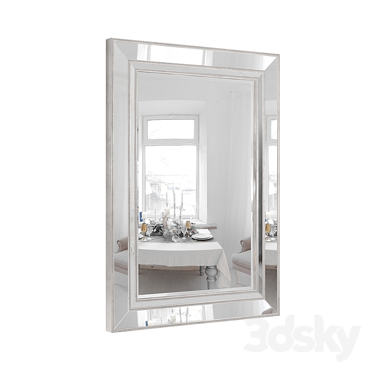 Wall and floor mirror Marlena Antiqued Glass Frame Mirror by Pottery Barn 3DS Max Model - thumbnail 2