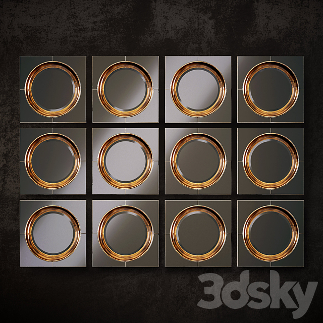 Wall mirror 40 3DSMax File - thumbnail 2