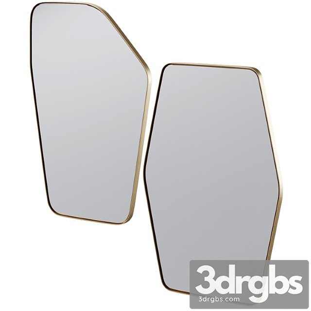 Wall mirror shape brass by kare design - thumbnail 1