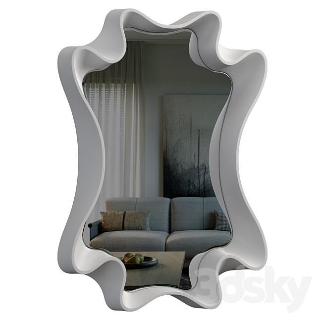 Wall mirror with 3 materials 3DSMax File - thumbnail 2