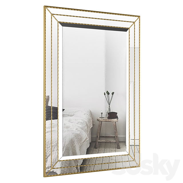 Willacoochee Traditional Beveled Accent Mirror GRYL4520 3DS Max Model - thumbnail 2