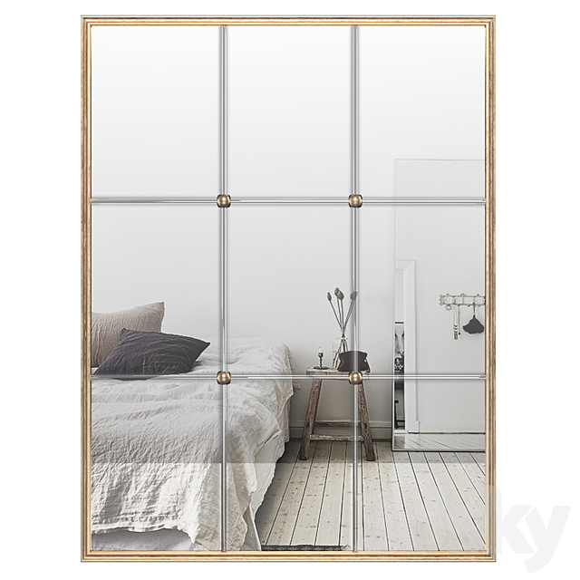 Windowpane Reflections Contemporary Wall Mirror PGN2607 3DSMax File - thumbnail 1