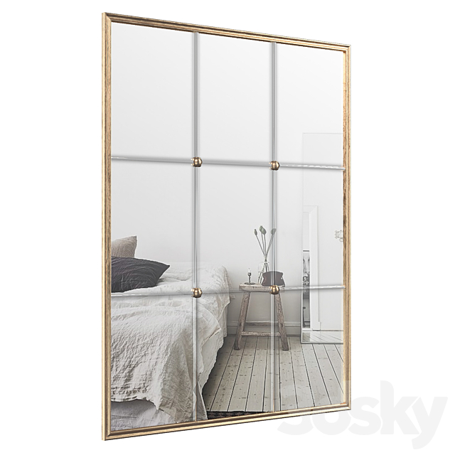 Windowpane Reflections Contemporary Wall Mirror PGN2607 3DSMax File - thumbnail 2