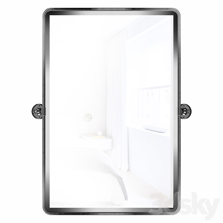 Woodvale Metal Framed Wall Mounted Bathroom \/ Vanity Mirror 3DS Max Model - thumbnail 3