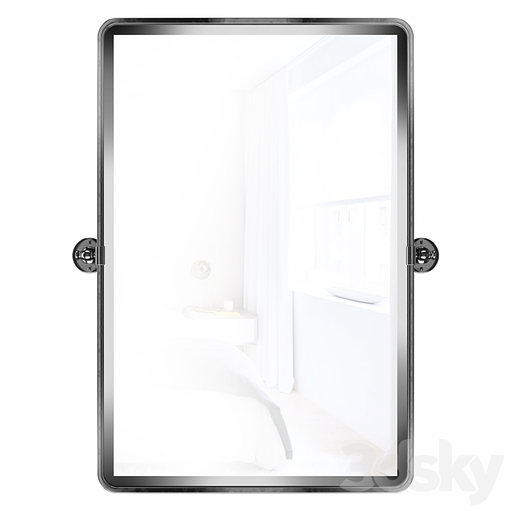 Woodvale Metal Framed Wall Mounted Bathroom \/ Vanity Mirror 3DS Max - thumbnail 1