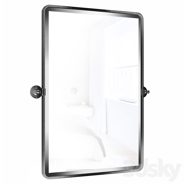 Woodvale Metal Framed Wall Mounted Bathroom \/ Vanity Mirror 3DS Max - thumbnail 2