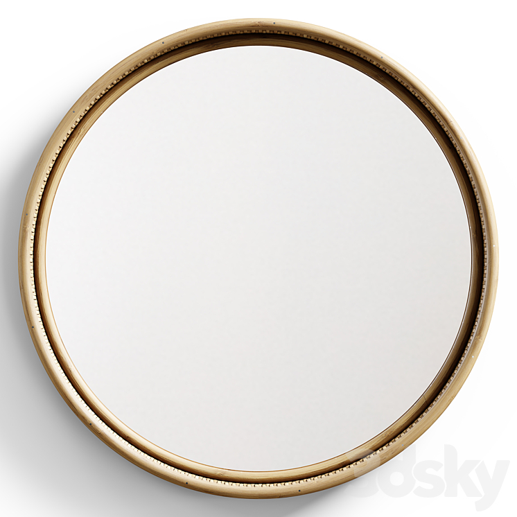 Zara Home – The circular rotang mirror in the frame – Large 3DS Max - thumbnail 2