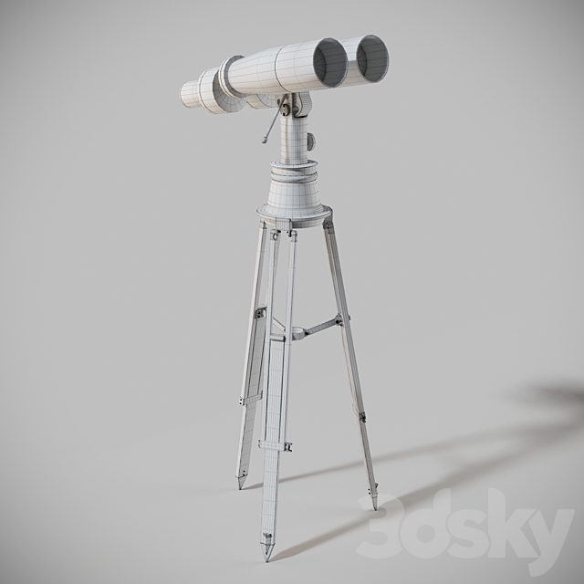 1920s Naval Tabletop Binoculars 3DSMax File - thumbnail 3