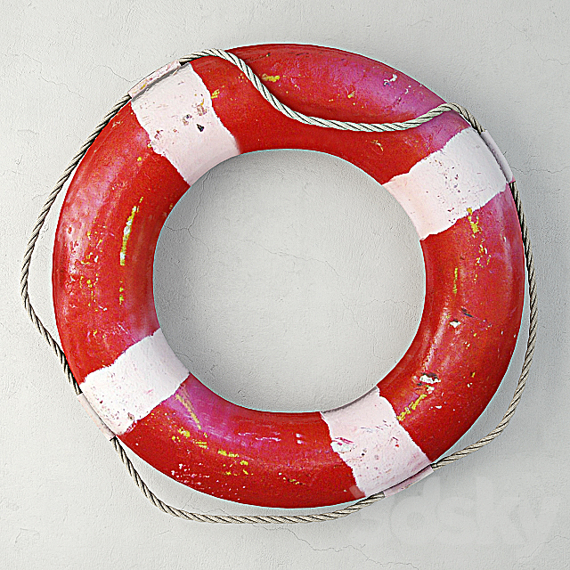 1950s Nautical Life Preserver 3ds Max - thumbnail 1