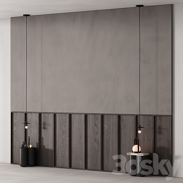 206 wall composition 05 bedroom headboard kit 02 3DS Max Model - thumbnail 3