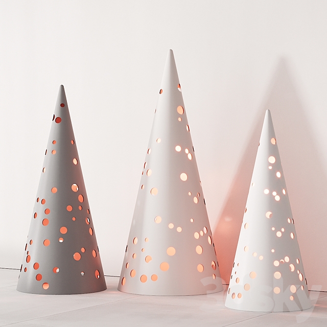 238 happy new year 02 modern christmas trees 02 3DS Max Model - thumbnail 3