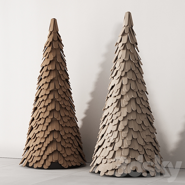 238 happy new year 02 modern christmas trees 02 3DS Max Model - thumbnail 5