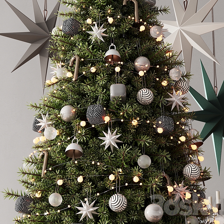 239 happy new year 03 christmas tree 01 3DS Max Model - thumbnail 2