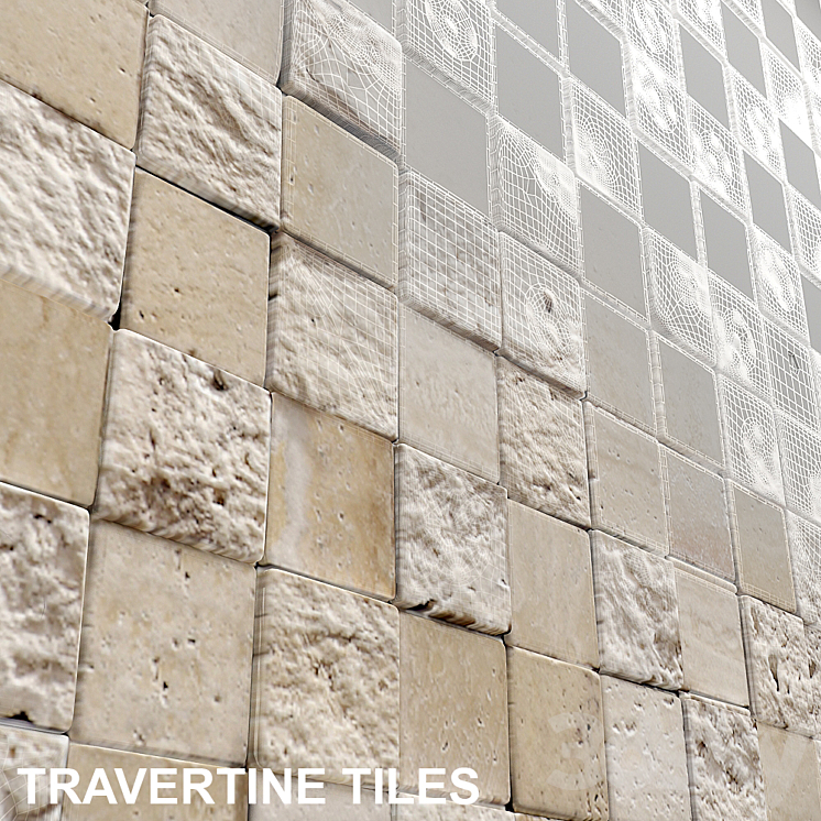 3D mosaic travertine 3DS Max - thumbnail 1