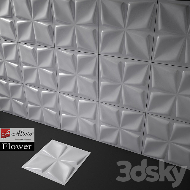 3D panel Alivio Flower 3ds Max - thumbnail 1