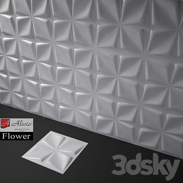 3D panel Alivio Flower 3ds Max - thumbnail 2