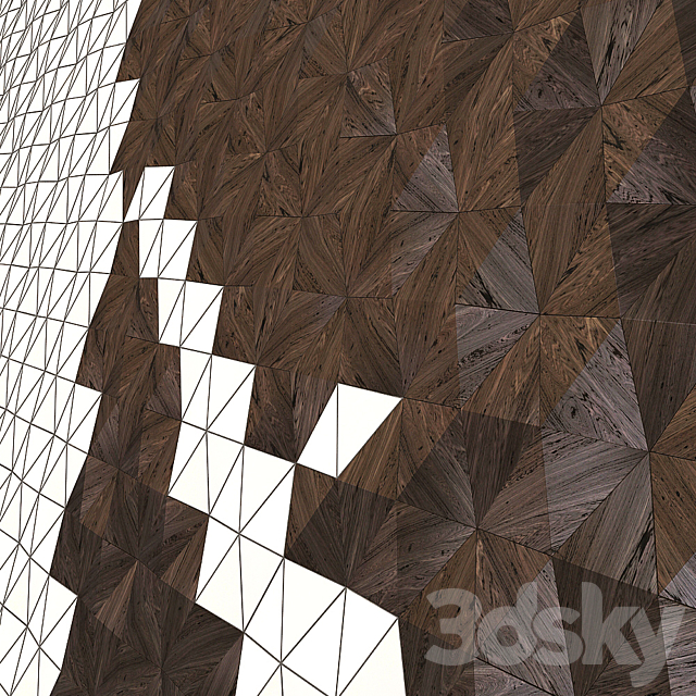 3d panel rhombus 3DS Max Model - thumbnail 2