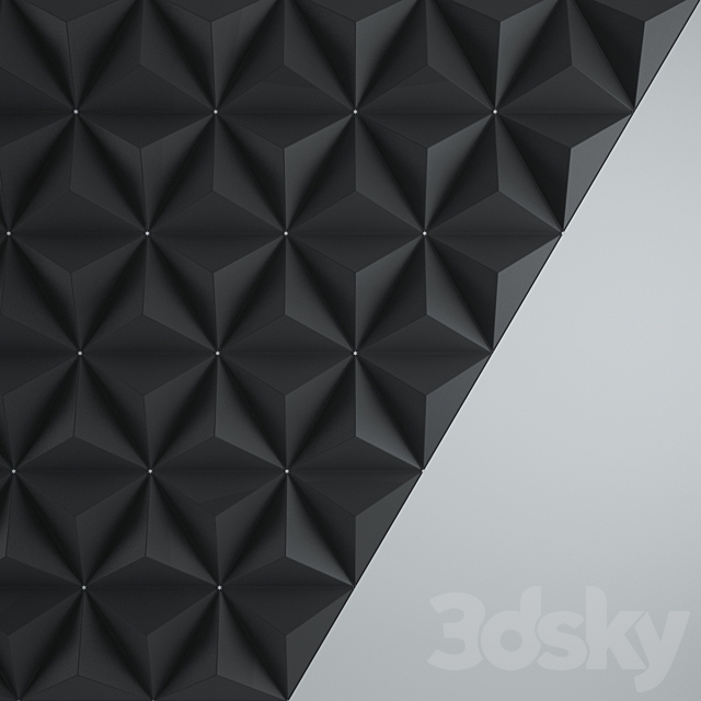 3d trainglates wall 3DSMax File - thumbnail 3