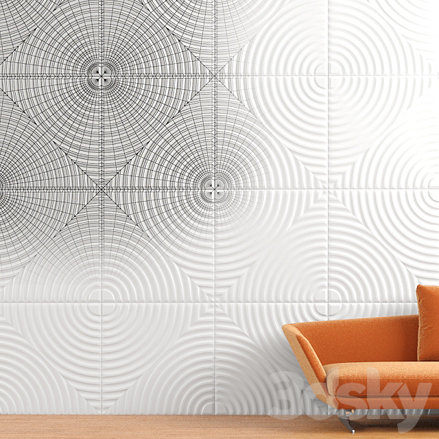 3d wall panel 2 3DSMax File - thumbnail 1