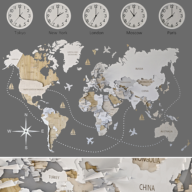 3d world map 3DSMax File - thumbnail 1