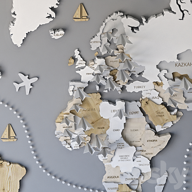 3d world map 3DSMax File - thumbnail 2