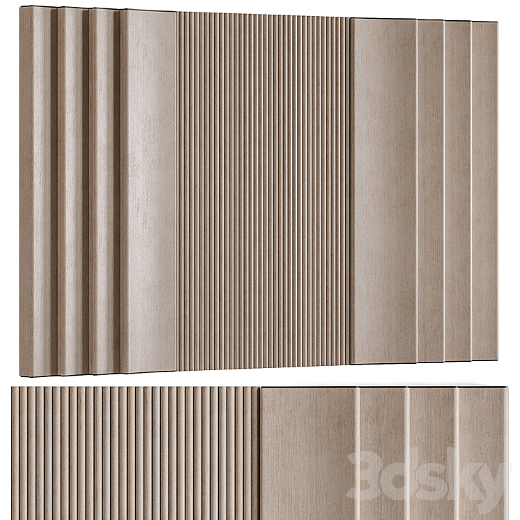 51 wall panels 3DS Max Model - thumbnail 2