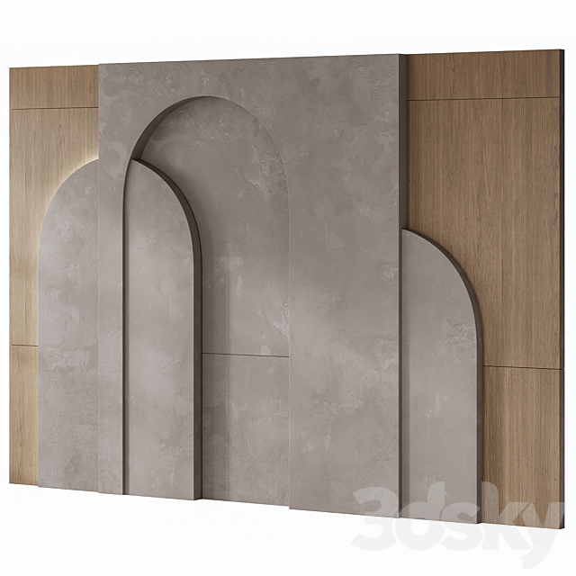 78 Wall Panel Arc 3DS Max Model - thumbnail 2