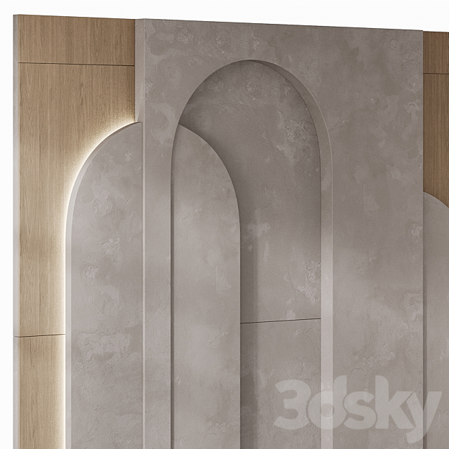 78 Wall Panel Arc 3DS Max Model - thumbnail 3