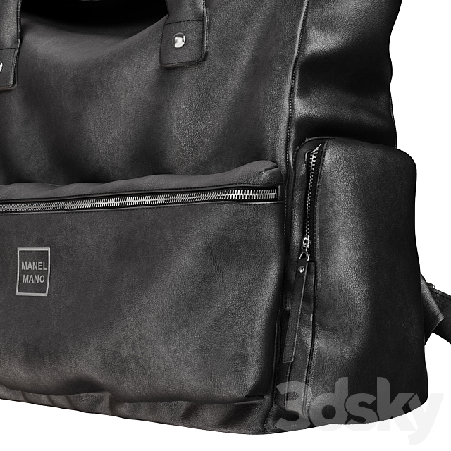 A leather backpack 3DSMax File - thumbnail 4