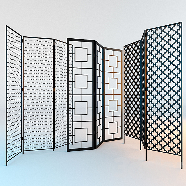 A set of decorative screens 3DSMax File - thumbnail 2