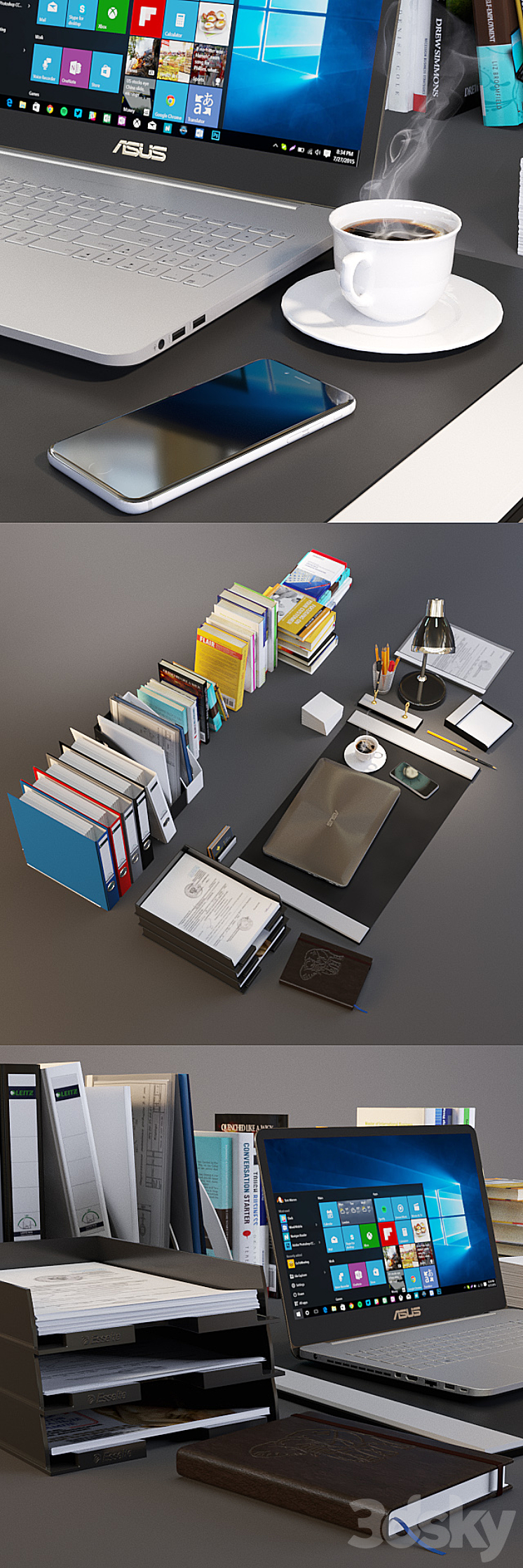 A set of small things for the workplace 3DS Max - thumbnail 2