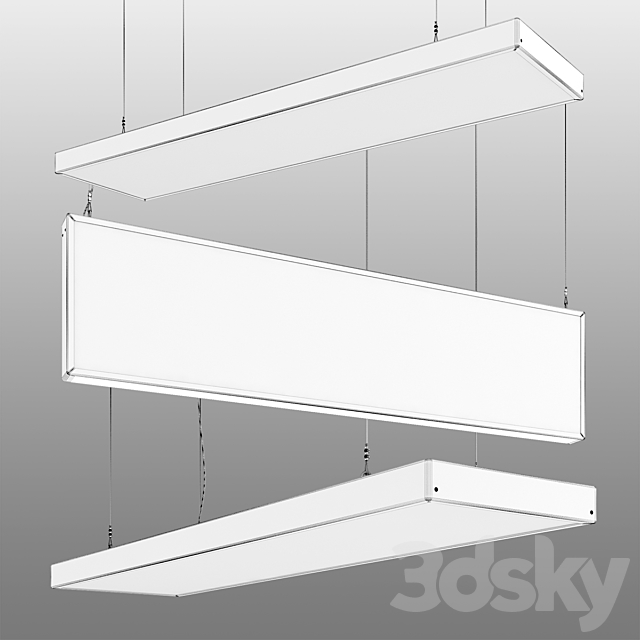 Acoustic panels hanging elements lamps. 3ds Max - thumbnail 3