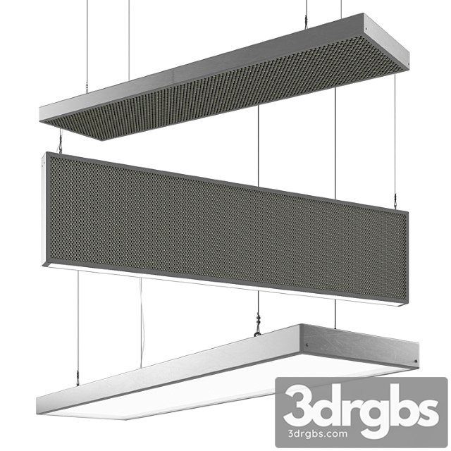 Acoustic panels hanging elements lamps. 3dsmax Download - thumbnail 1