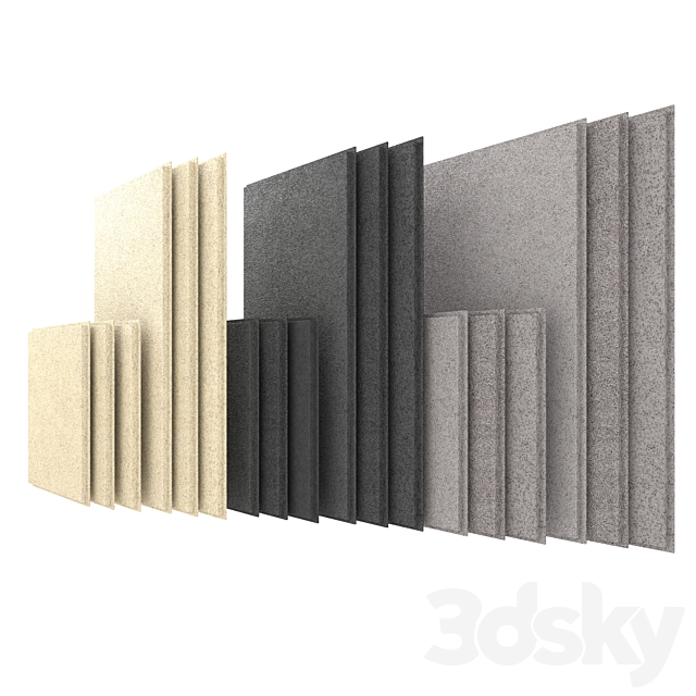 Acoustic panels Heradesig 3DS Max Model - thumbnail 3