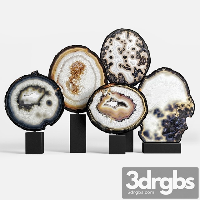 Agate decor set 03 3dsmax Download - thumbnail 1