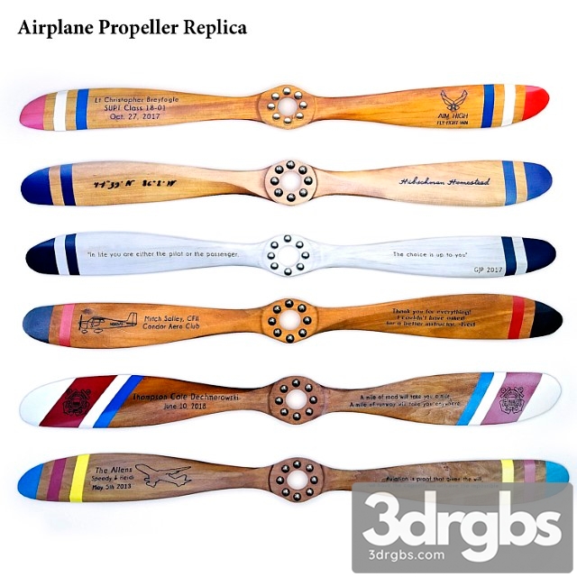 Airplane propeller replica 3dsmax Download - thumbnail 1