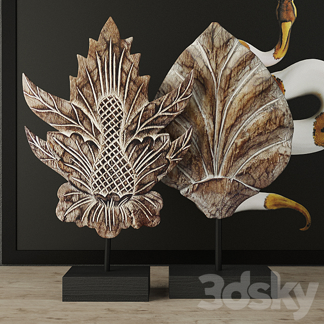 Albesia Wood Carved Decoration 3ds Max - thumbnail 1