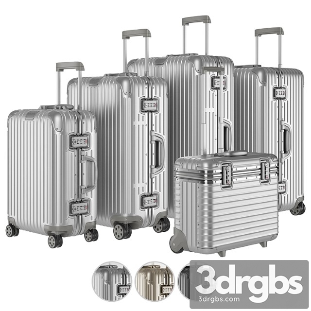 Aluminium Suitcase Rimowa Collection 3dsmax Download - thumbnail 1