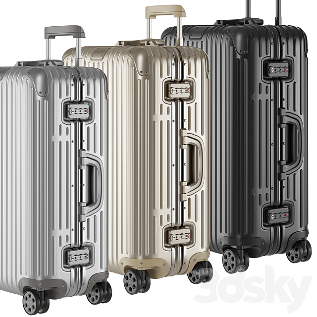 Aluminium Suitcase Rimowa Collection 3DSMax File - thumbnail 2