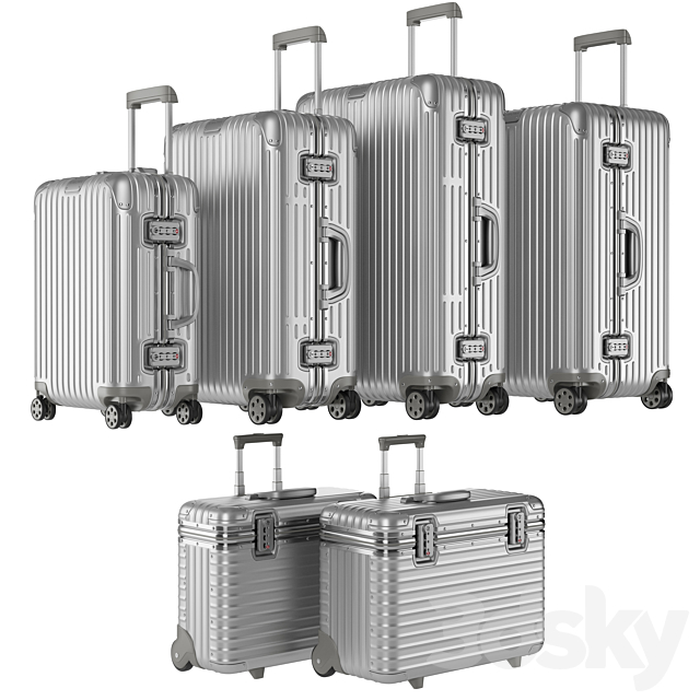 Aluminium Suitcase Rimowa Collection 3DSMax File - thumbnail 5