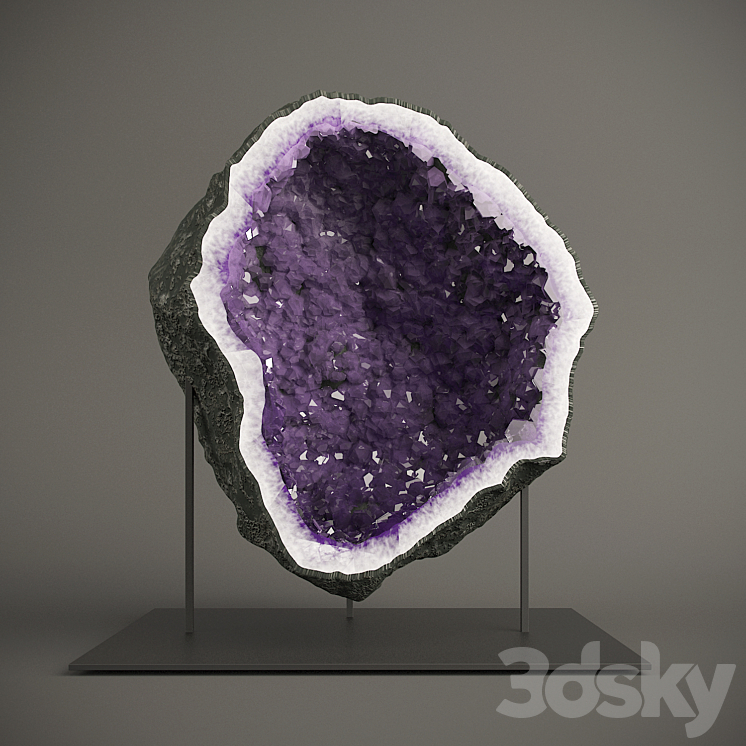 Amethyst Geode 3DS Max - thumbnail 1