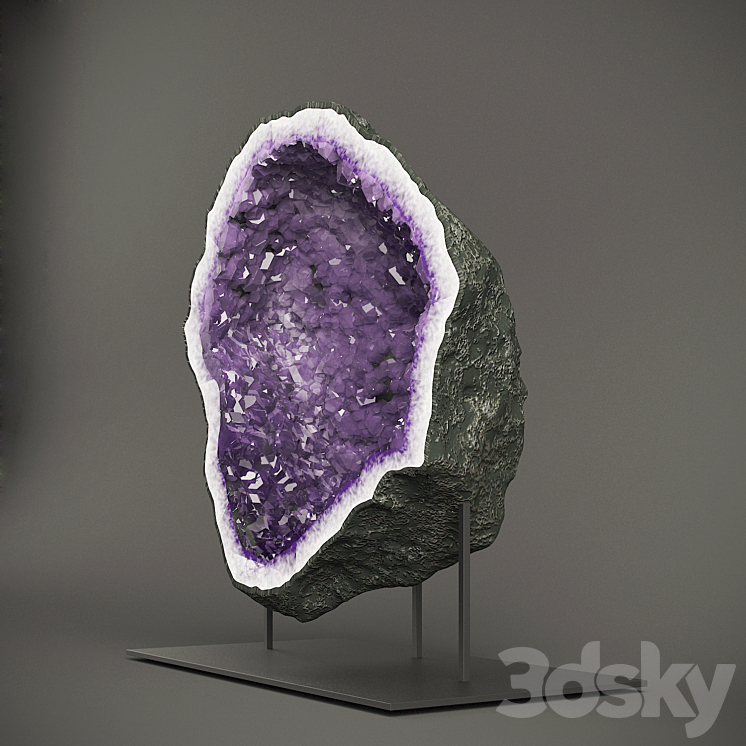 Amethyst Geode 3DS Max - thumbnail 2