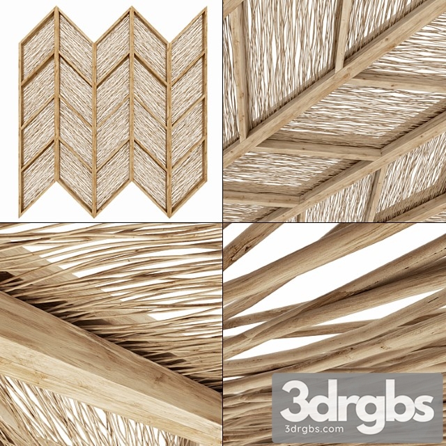 angular ceiling from branches 3dsmax Download - thumbnail 1