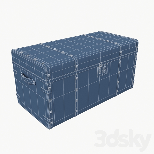 Antique Chest 1 3DS Max Model - thumbnail 3