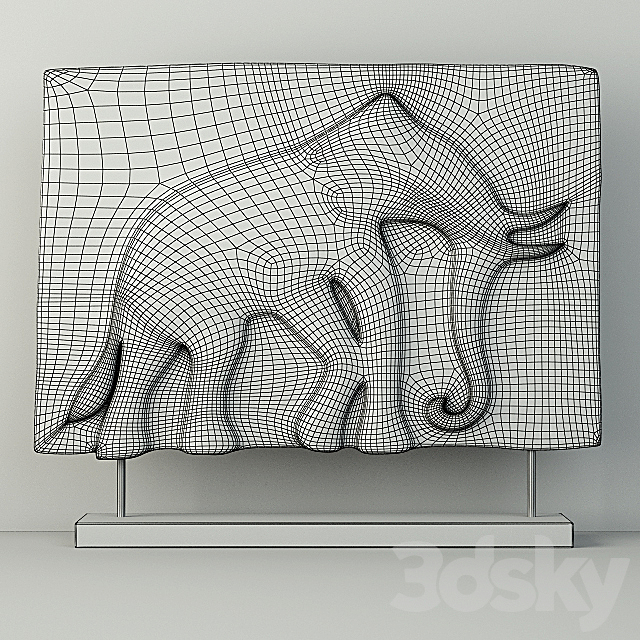 Antique Indian Elephant Relief Panel 3ds Max - thumbnail 2