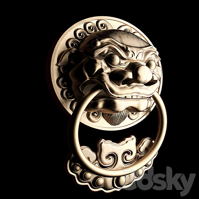 Antique lion head 3DS Max Model - thumbnail 2